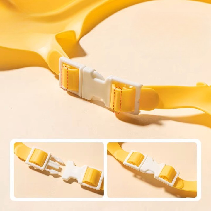 Viziera de Protectie Baie Pentru Copii, Fippy, Model Coronita Leu, Dimensiune ajustabila, Durabil, Usor de curatat, Impotriva Samponului, pentru Ochi si Urechi, TPE+PP, 21x20.5 cm, Galben