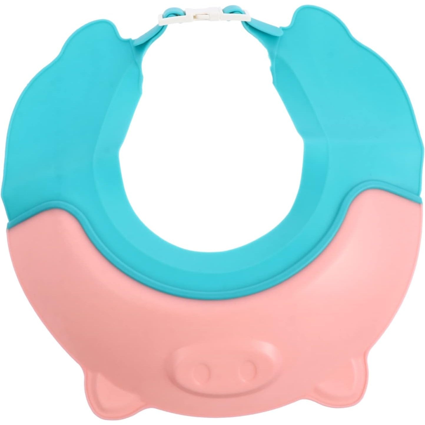 Viziera de Protectie Baie Pentru Copii, Fippy, Model Purcelus, Dimensiune ajustabila, Durabil, Usor de curatat, Impotriva Samponului, pentru Ochi si Urechi, TPE+PP, 23x23 cm, Roz