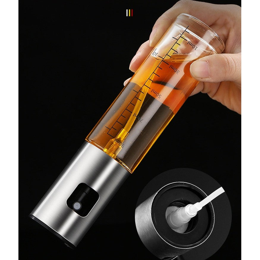 Pulverizator Ulei, Otet, Kadeny, din Sticla, 100 ml, Reincarcabil, 18.3 x 4.3 cm, Masura 90 ml, Capac Lucios, Auriu