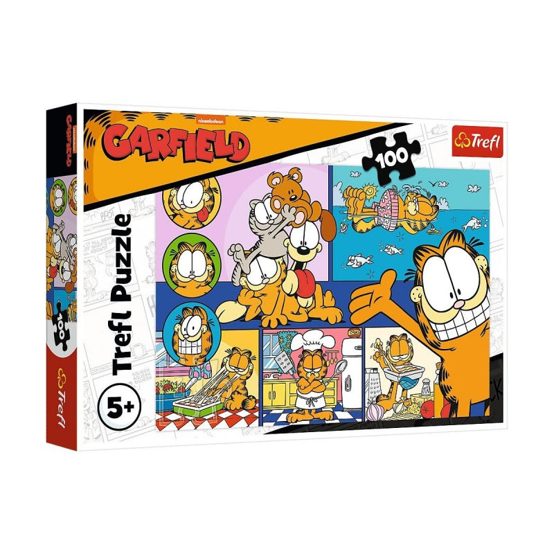 Puzzle carton 100 piese Trefl Garfield, 16521, 5+ ani