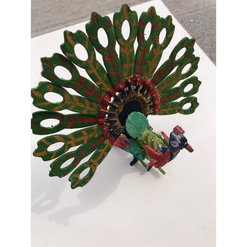 Puzzle lemn 3D - Paun, 2 foi, Colorarte