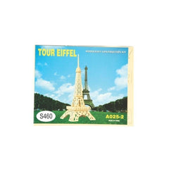 Puzzle lemn 3D - Turnul Eiffel, 2 foi, Colorarte, A025-2