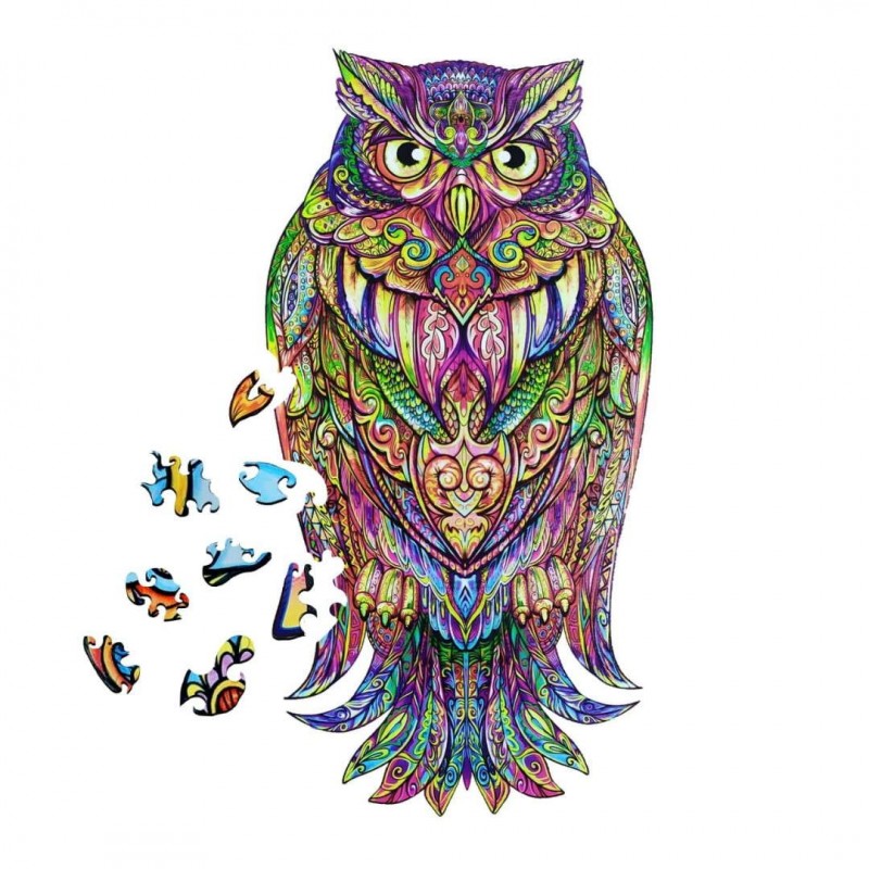 Puzzle lemn - Bufnita, 14+ ani, BrushMe, DP15
