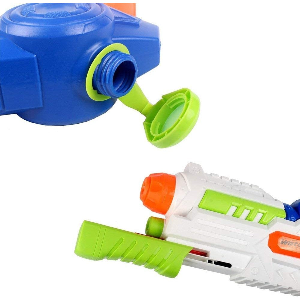 Pistol cu Apa pentru Copii, Rezervor, Pentru Piscina/Plaja, Kaveny, 6ani+, Albastru/Multicolor, 1000ML