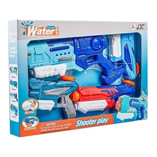 Set 4x Pistol cu Apa pentru Copii, Kaveny, 6ani+, Multicolor, 1x 900 ML +  3x 300 ML