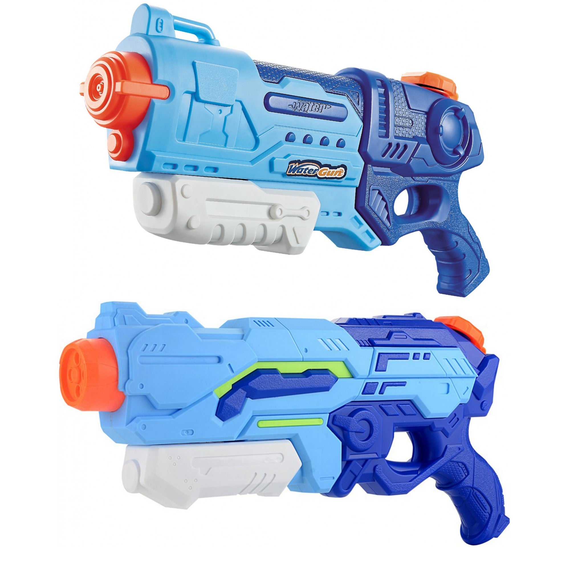 Set 2x Pistol cu Apa pentru Copii, Rezervor, Pentru Piscina/Plaja, Kaveny, 6ani+, Albastru, 1200 ML + 900 ML