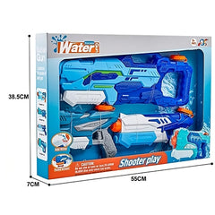 Set 3x Pistol cu Apa pentru Copii, Kaveny, 6ani+, Albastru, 1x 1000 ML +  2x 300 ML