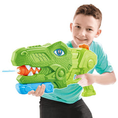 Pistol cu Apa pentru Copii, Rezervor, Pentru Piscina/Plaja, Kaveny, 6ani+, Tiranozaur, 3 duze, Verde, 1440ML