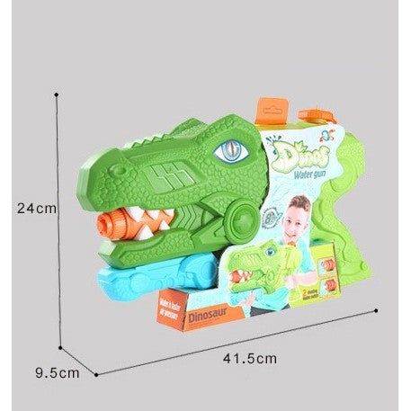 Pistol cu Apa pentru Copii, Rezervor, Pentru Piscina/Plaja, Kaveny, 6ani+, Tiranozaur, 3 duze, Verde, 1440ML