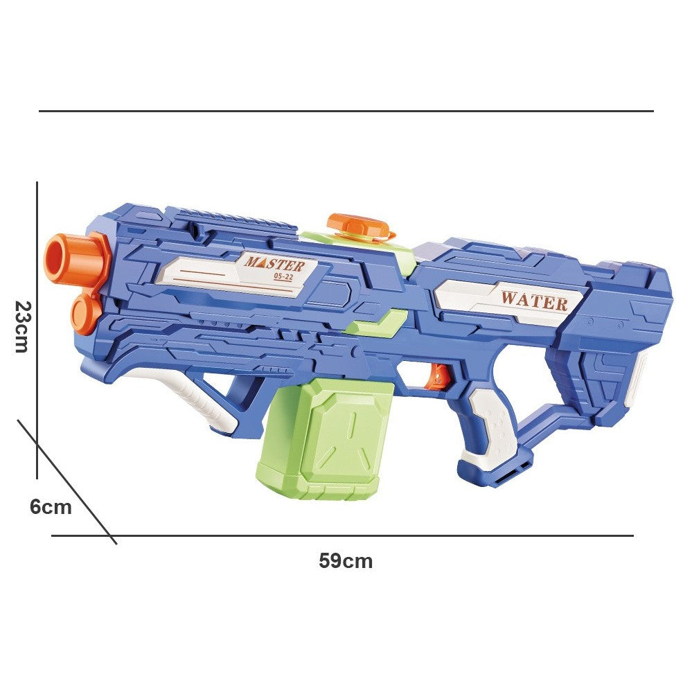 Pistol cu Apa pentru Copii, Rezervor 600ml, Kaveny, 14ani+, cu baterie 1200mAh, Electric Burst, Albastru/Verde, 800ML