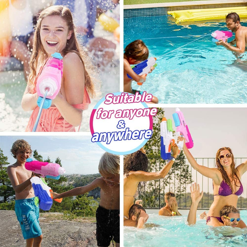 Pistol cu Apa pentru Copii, Rezervor, Pentru Piscina/Plaja, Kaveny, 6ani+, Roz, 1250ML