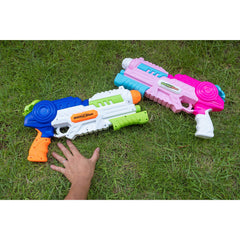 Set 2x Pistol cu Apa pentru Copii, Rezervor, Pentru Piscina/Plaja, Kaveny, 6ani+, Roz + Albastru, 1000 ML