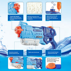 Pistol cu Apa pentru Copii, Rezervor, Pentru Piscina/Plaja, Kaveny, 6ani+,  Albastru, 990ML