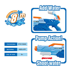Pistol cu Apa pentru Copii, Rezervor, Pentru Piscina/Plaja, Kaveny, 6ani+, Albastru, 1500ML