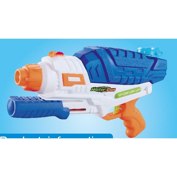 Pistol cu Apa pentru Copii, Rezervor, Pentru Piscina/Plaja, Kaveny, 6ani+, Albastru/Multicolor, 1000ML, model 2