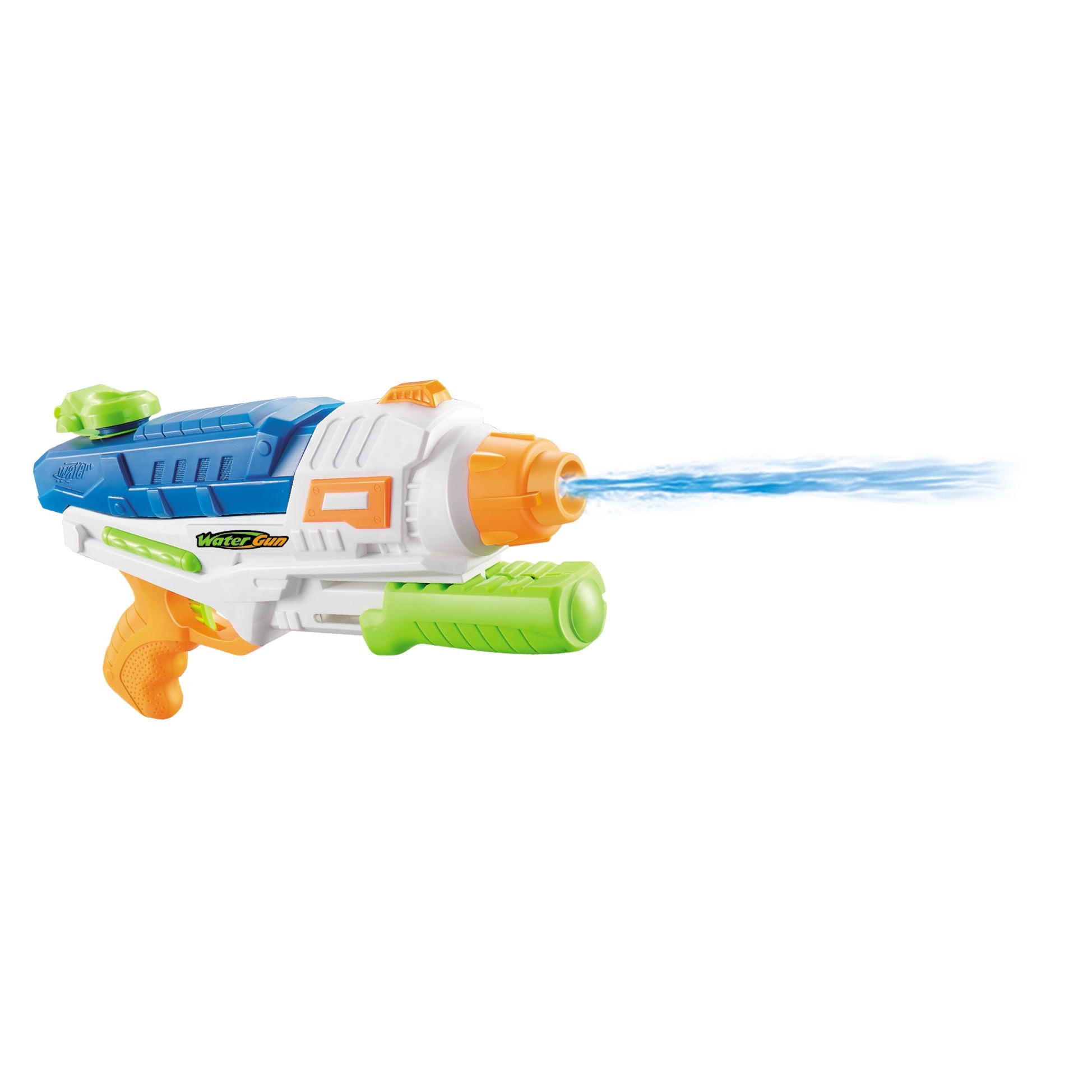 Pistol cu Apa pentru Copii, Rezervor, Pentru Piscina/Plaja, Kaveny, 6ani+, Albastru/Multicolor, 1000ML, model 2