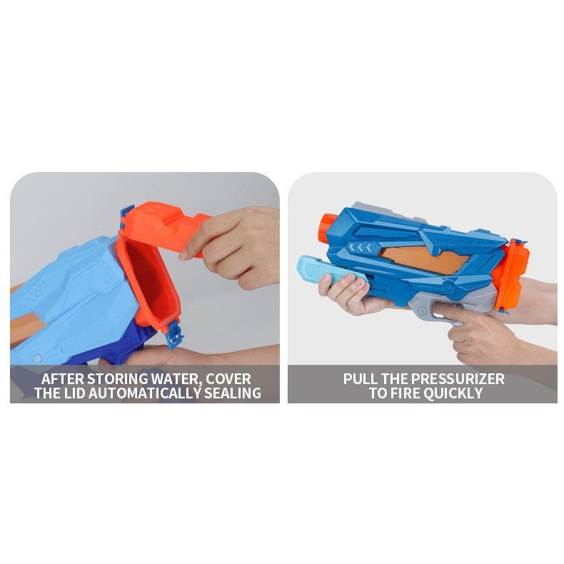 Pistol cu Apa pentru Copii, Rezervor, Pentru Piscina/Plaja, Kaveny, 6ani+,  Quick Fill, Albastru, 600ML
