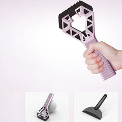 Racleta Auto pentru Zapada cu Doua Capete, Kadeny, Universala, Deszapezire Masina, cu Maner, Ergonomica, Detasabila, pentru Geamuri si Caroserie, Usor de Utilizat, 61x12.5 cm, Mov