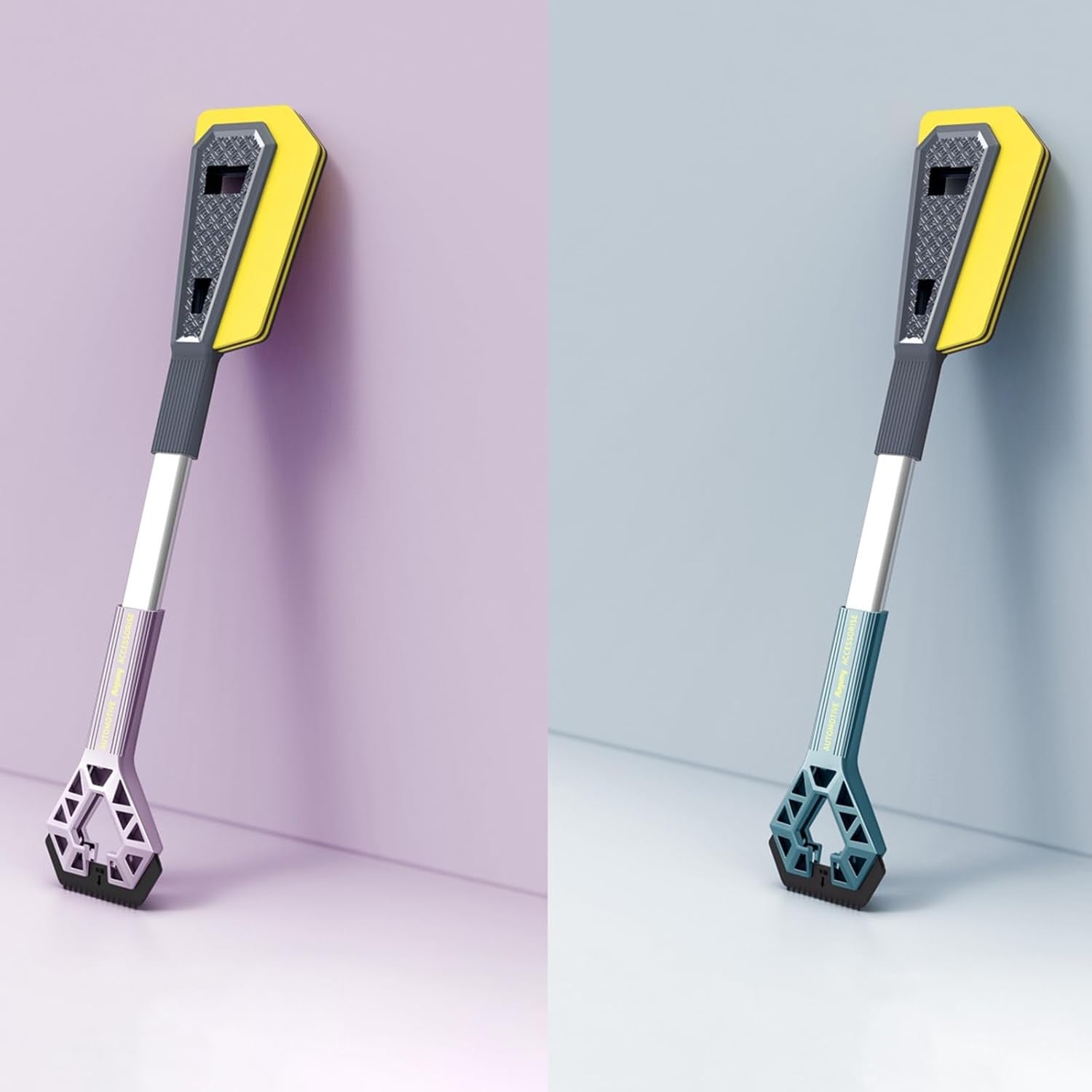 Racleta Auto pentru Zapada cu Doua Capete, Kadeny, Universala, Deszapezire Masina, cu Maner, Ergonomica, Detasabila, pentru Geamuri si Caroserie, Usor de Utilizat, 61x12.5 cm, Mov