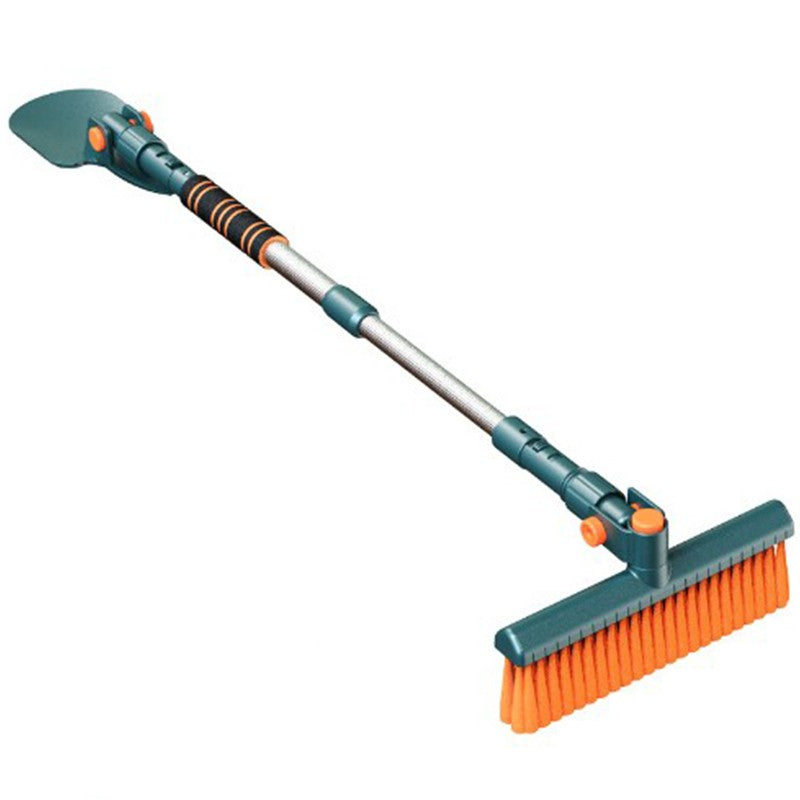 Racleta Auto pentru Zapada cu Doua Capete, Kadeny, Dezapezire Masina, cu Maner Lung, Ergonomica, Detasabila, pentru Geamuri si Caroserie, Usor de Utilizat, 48 cm- 78 cm, Verde Inchis