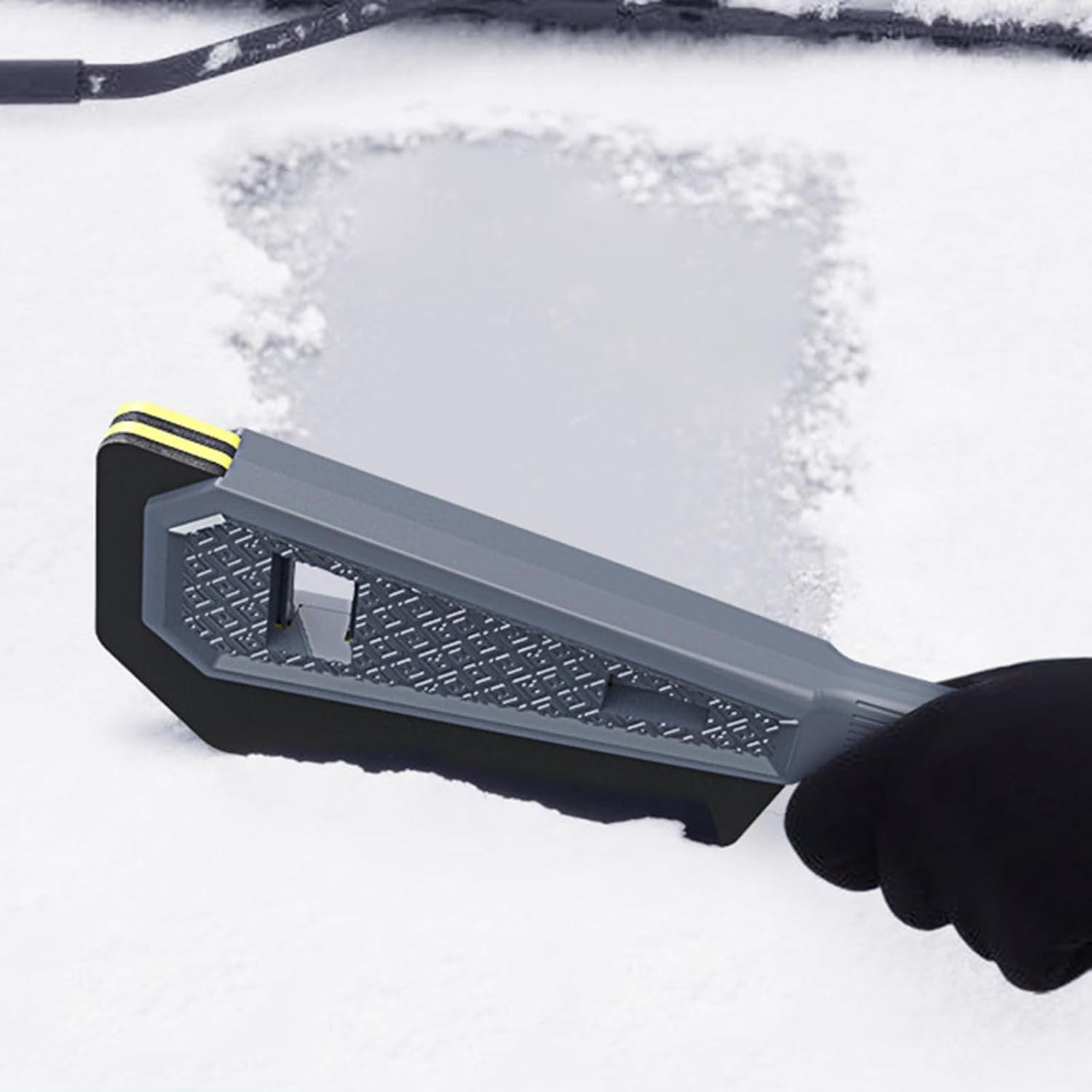 Racleta Auto pentru Zapada cu Doua Capete, Kadeny, Universala, Deszapezire Masina, cu Maner, Ergonomica, Detasabila, pentru Geamuri si Caroserie, Usor de Utilizat, 61x12.5 cm, Albastru