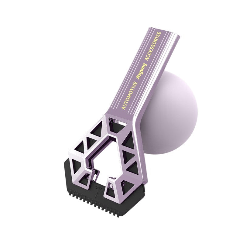 Racleta Auto pentru Zapada cu un Capat, Kadeny, Universala, Deszapezire Masina, cu Maner, Ergonomic, Detasabila, pentru Geamuri si Caroserie, Usor de Utilizat, 23.5x4.3 cm, Mov