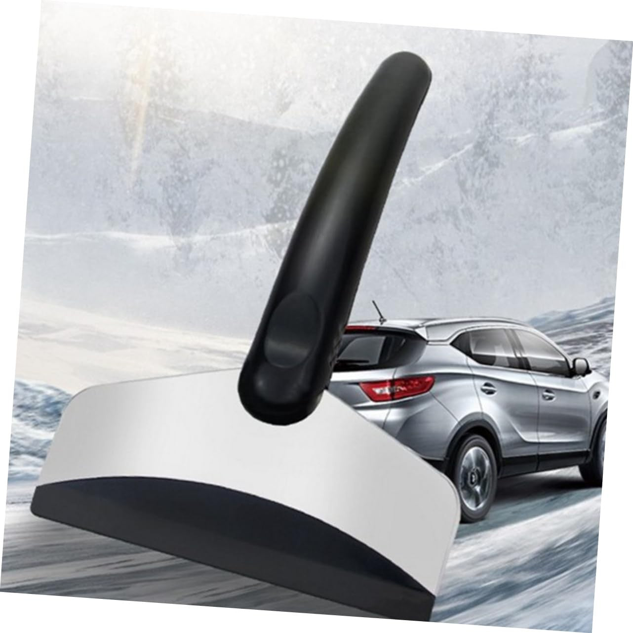 Racleta pentru Masina, Kadeny, pentru Deszapezire, din ABS si Otel Inoxidabil, 17 x 11 cm, Negru