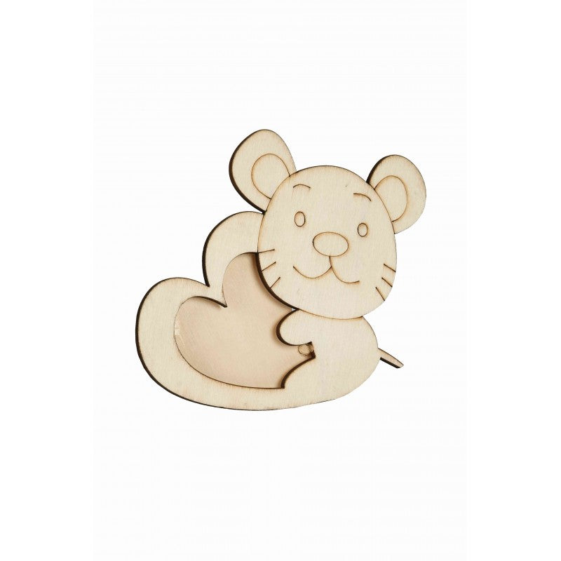 Accesorii creatie - lemn - rama foto ursulet, Colorarte, W001044