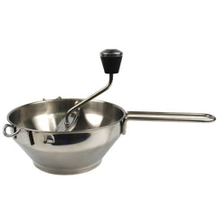 Rasnita Manuala pentru Fructe, Kadeny, din Otel Inoxidabil, Macinare Alimentelor pentru Bebelusi, 3 Discuri de Macinat, Presa, pentru Tocat Cartofi, 19x20x33 cm, Argintiu