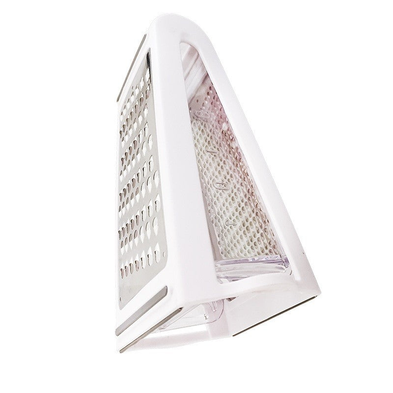 Razatoare de bucatarie cu cutie colectoare Kaveny, doua tipuri de lame, carcasa inox si ABS, design practic, alb