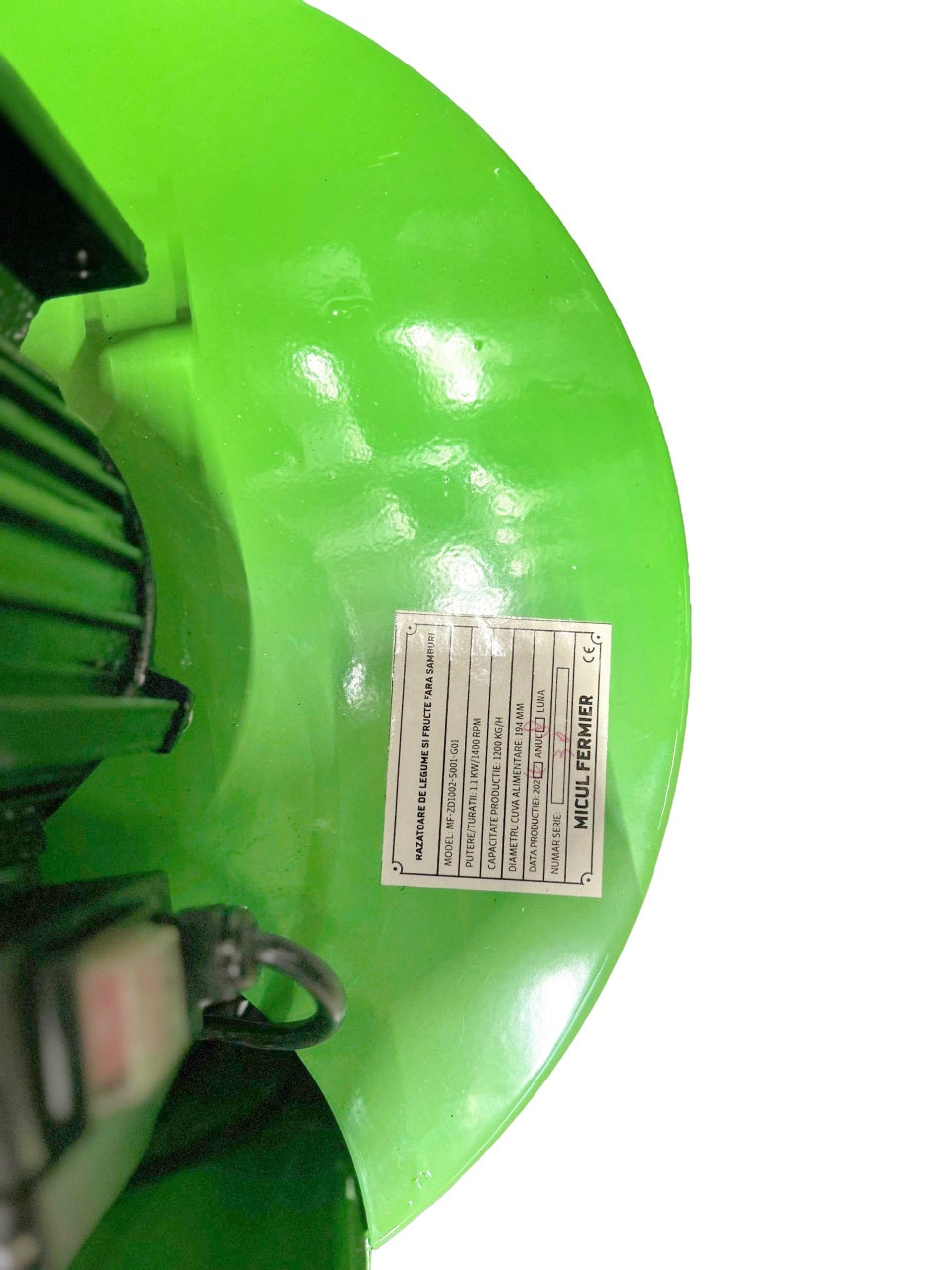 Razatoare de legume si fructe fara samburi Micul Fermier, 1.1KW, capacitate de productie 1200Kg/h, volum 35L