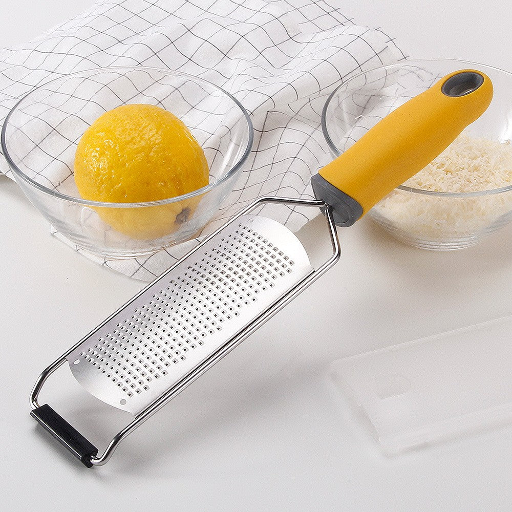 Razatoare manuala Kaveny, perie inclusa, Inox, usor de utilizat, 31x6.7 cm, Galben