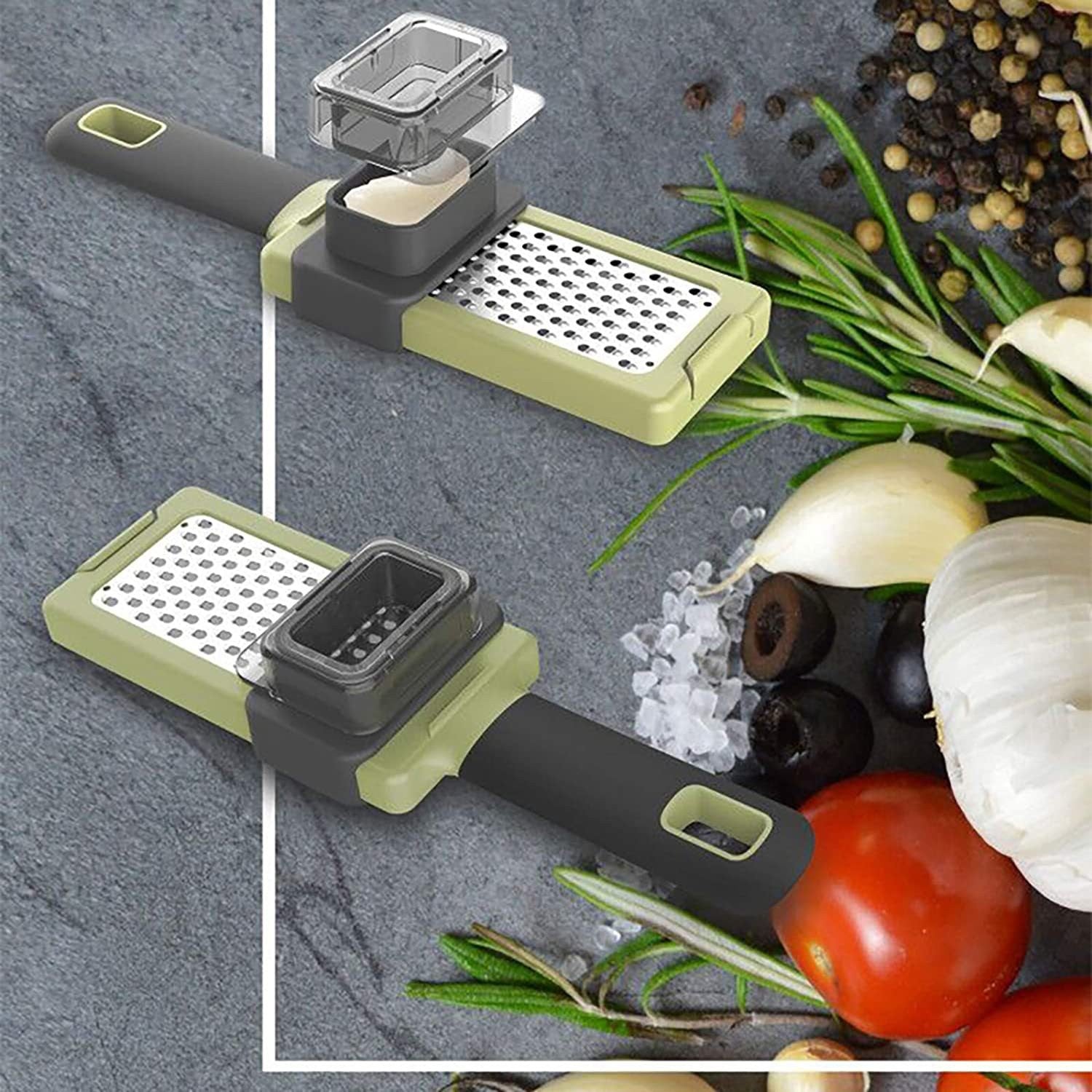 Razatoare Multifunctionala, Kadeny, pentru Ustuoi, Branza, Cascaval, 20.3 x 5.8 x 3.3 cm, Verde/Gri