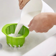 Recipient pentru Preparat Branza, Kadeny, Capac de Silicon, Cheese Maker din Plastic, Strecuratoare, 17x14.5x12.8 cm, Verde