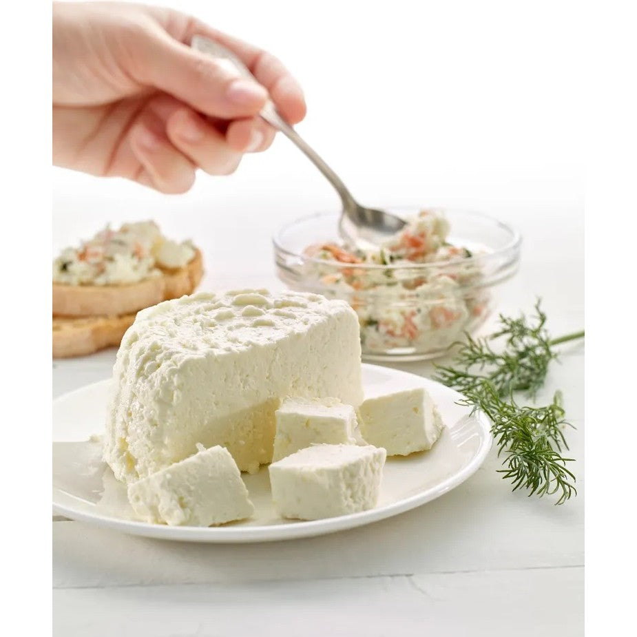 Recipient pentru Preparat Branza, Kadeny, Capac de Silicon, Cheese Maker din Plastic, Strecuratoare, 17x14.5x12.8 cm, Verde