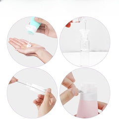 Recipient Portabil din Silicon Elegant de Voiaj, Sticla de Calatorie, Kadeny, Potrivita pentru Lotiune, Sampon si Alte Lichide, Anti-scurgere, cu Posibilitate de Reumplere, Capacitate 90mL, Mov