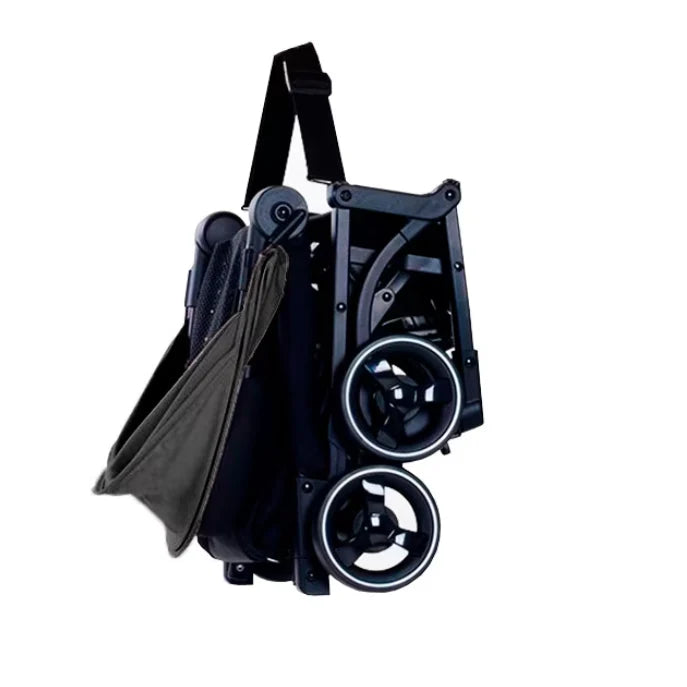 Carucior copii pliabil AT PERFORMANCE® – Ultra compact, 5 kg, aluminiu, 6-36 luni, ideal pentru avion, negru