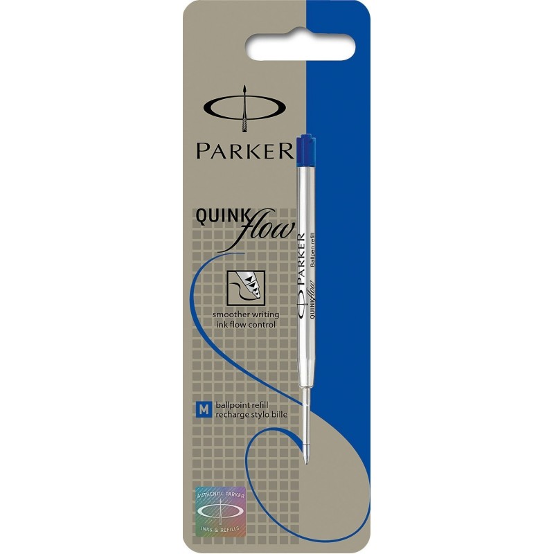 Rezerva pix cu bila Parker S0909580 / 1950371, metalic, 0.7mm Medium, albastru