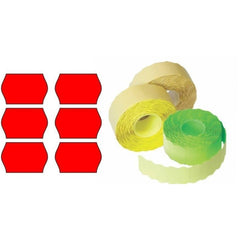 Etichete de pret, 26x16mm, permanente, rosu, rola 1000 etichete