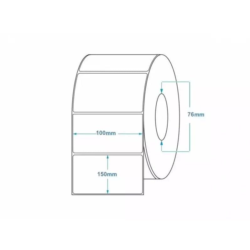 Rola etichete termice pentru awb Kaveny 100x150mm, 1000 et./rola