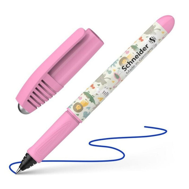 Roller Schneider Zippi ROG175 / 306762, 0.8mm, scris albastru, roz, Fanny Safari
