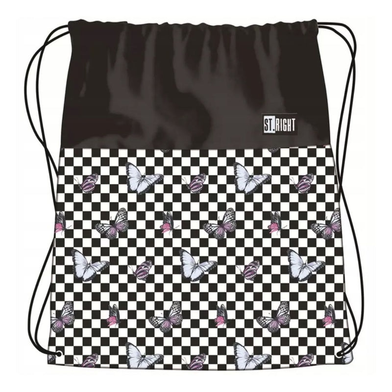 Rucsac cu snur pentru copii St.Majewski Chessboard Butterflies, 684036