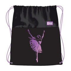 Rucsac cu snur pentru copii St.Majewski St.Right Ballerina, 43cm, negru