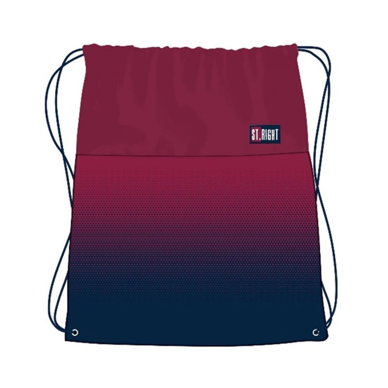 Rucsac cu snur pentru copii St.Majewski St.Right Burgund Gradient, 43cm, grena cu bleumarin
