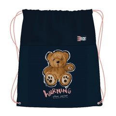 Rucsac cu snur pentru copii St.Majewski St.Right Teddy Bear, 43cm, bleumarin