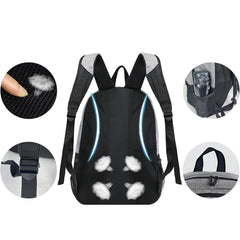 Rucsac de Baschet Multifunctional, Kadeny, pentru Calatorie, Sport, Scoala, cu Compartiment pentru Pantofi si Minge, 32 Litri, 45x32x22 cm, Gri-Negru