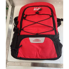 Rucsac de Baschet Multifunctional, Kadeny, pentru Calatorie, Sport, Scoala, cu Compartiment pentru Pantofi si Minge, 32 Litri, 45x32x22 cm Rosu-Negru