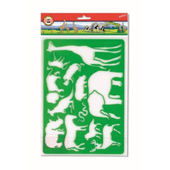Sablon Koh-i-noor Safari K982 001, 31x20cm, 12 animale salbatice, plastic