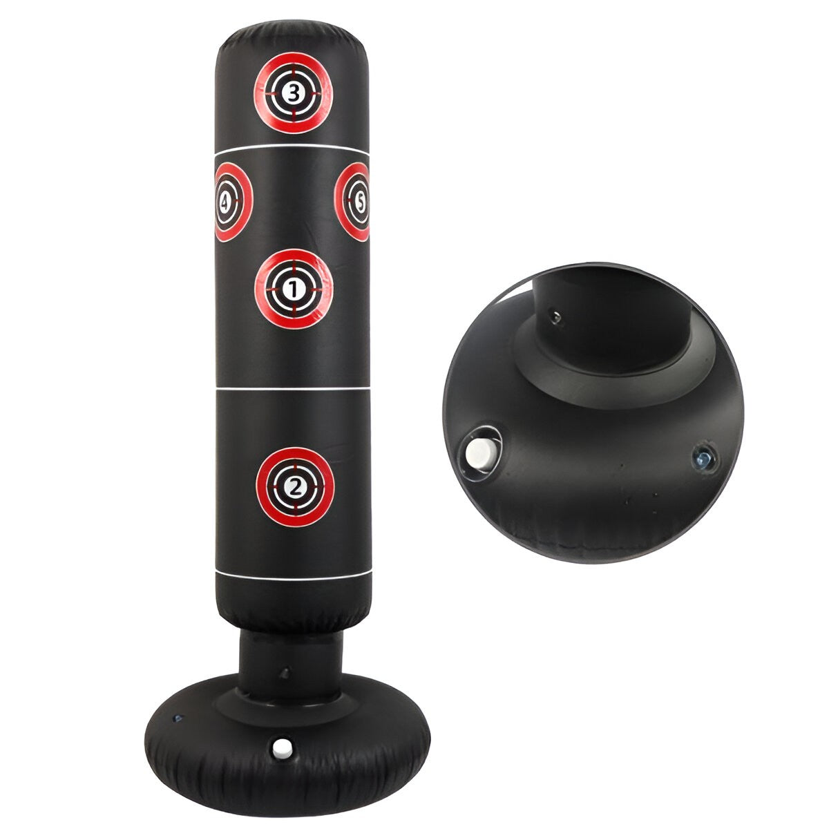 Sac de Box Gonflabil, Kadeny, pentru Copii si Adulti, Umplere cu Aer, Apa sau Nisip, 160 cm, Negru