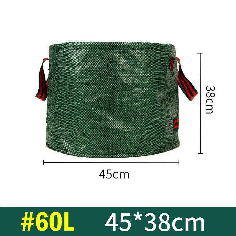 Sac de Colectare a Frunzelor, Kadeny, Cos Sac pentru Gradina, Sac de Depozitare a Frunzelor, 45 x 38 cm, 60 l, Verde